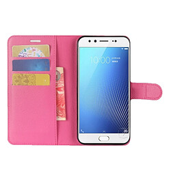 Acheter Wewoo Coque Magenta pour cartes et portefeuille vivo X9s Litchi Texture horizontale Flip étui en cuir avec titulaire fentes