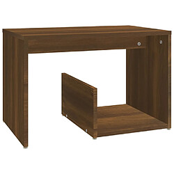 vidaXL Table d'appoint Chêne marron 59x36x38 cm Bois d'ingénierie