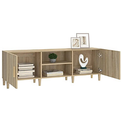 Avis vidaXL Meuble TV Chêne sonoma 150x30x50 cm Bois d'ingénierie