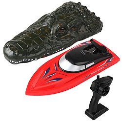 Avis Mini Jeu De Bateau Télécommandé Dans L'eau USB Charge 10KM / H RC Speedboat Toys Rouge