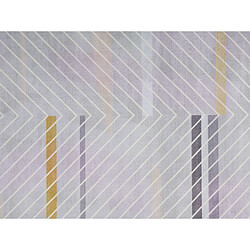 Beliani Tapis 150 x 80 cm gris et jaune ERGENLI pas cher