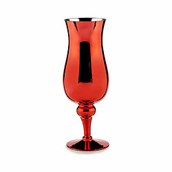 Gift Decor Bougeoir Verre Rouge 13,5 x 35 x 13,5 cm (6 Unités)