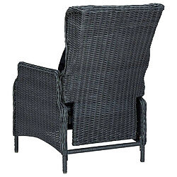 Maison Chic Mobilier à dîner 9 pcs et coussins- Ensemble table et chaises d'extérieur - Salon/Mobilier de jardin classique Résine tressée Gris foncé -MN17302 pas cher