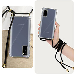 Avis Avizar Coque Lanière pour Samsung Galaxy S20 FE Silicone Bumper Série Corda Transparent