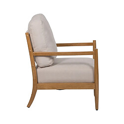 Avis BigBuy Home Fauteuil Beige Naturel Bois d'hévéa Bois MDF Foam 100 % polyester 65 x 71 x 88 cm