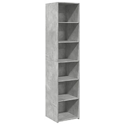 vidaXL Buffet haut gris béton 40x41x185 cm bois d'ingénierie