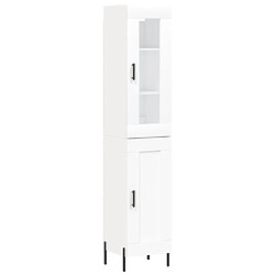 vidaXL Buffet haut Blanc 34,5x34x180 cm Bois d'ingénierie