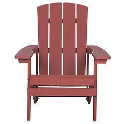 Acheter Beliani Chaise de jardin ADIRONDACK Bois d'ingénierie Rouge