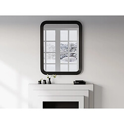 Vente-Unique Miroir rectangulaire en bois de paulownia - L. 85 x H. 110 cm - Noir - JIMIA