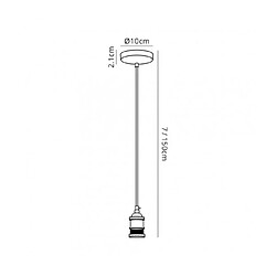 Avis Luminaire Center Suspension design Dreifa Chrome poli 1 ampoule 6,7cm