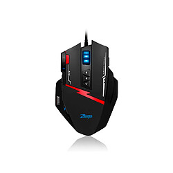 Zelotes C15 Gaming Mouse 7000 DPI 13 boutons programmables RVB LED personnalisable - Noir