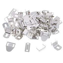 20 Set No-Sew Hook and Eyes Fermeture Fermeture Pour Pantalon Jupe Robe Argent