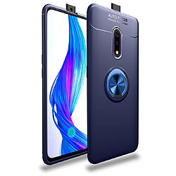 Wewoo Coque Souple Titulaire d'anneau en métal TPU rotation 360 degrés pour OPPO Realme X / K3 Bleu + Bleu