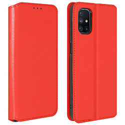 Avizar Housse Samsung Galaxy M51 Étui Folio Portefeuille Fonction Support Rouge