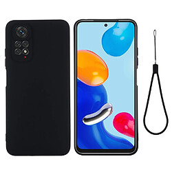 Coque en silicone anti-scratch, avec sangle, noir pour votre Xiaomi Redmi Note 11S 4G/Redmi Note 11 4G (Qualcomm)