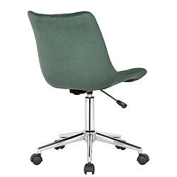 Avis Decoshop26 Chaise de bureau en velours vert sur roulettes design moderne hauteur réglable BUR10597