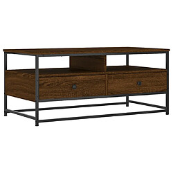 vidaXL Table basse chêne marron 100x51x45 cm bois d'ingénierie