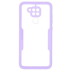 Coque en TPU + acrylique antichoc violet pour votre Xiaomi Redmi Note 9 (MTK Helio G85)