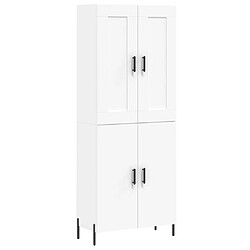 vidaXL Buffet haut Blanc 69,5x34x180 cm Bois d'ingénierie