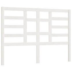 Maison Chic Tête de lit scandinave,Meuble de chambre Blanc 126x4x104 cm Bois massif de pin -MN61503