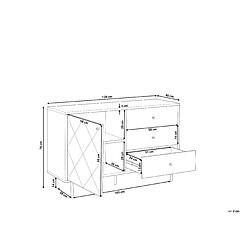 Avis Beliani Commode grise et bois foncé PALMER