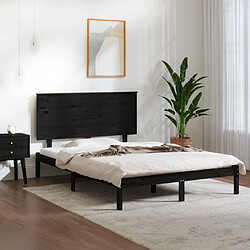 vidaXL Cadre de lit sans matelas noir 120x190 cm bois massif