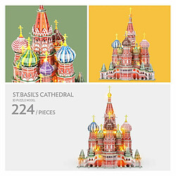 Acheter Cubicfun Cubic Fun 771L519 Puzzle 3D Cathédrale Saint Basile avec LED