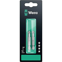 Lot de 2 embouts 851/4 TZ série 4 entraînement 1/4 Phillips PH2x50mm WERA WERK 05134381001