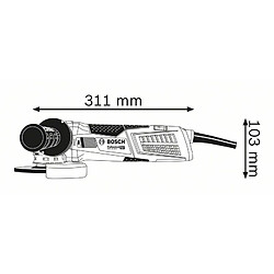 Meuleuse BOSCH X-Lock GWX 19-25 S - 1900W Ø125 mm - 06017C8002