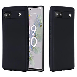 Coque en silicone antichoc, flexible avec lanière, noir pour votre Google Pixel 6a