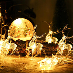 Avis Universal Moose String Lights 6m 40led Fairy Lights Battery Operated Festive Decoration For Christmas Thanksgiving Family Party Sparkly Light