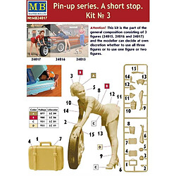 Master Box Figurine Mignature Pin-up Séries ""a Short Stop Kit 3""