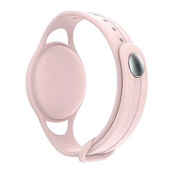 Coque en silicone Sangle anti-rayures pour bandes pour enfants rose pour votre Apple AirTag