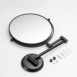 Acheter Universal Miroir mural rond 3x1 loupe noir laiton double face beauté 360 miroir pivotant salle de bain |