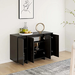 Avis vidaXL Buffet noir 120x41x75 cm bois d'ingénierie