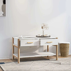 Avis Maison Chic Table basse,Table Console Table d'appoint, Table pour salon Blanc 82x48x45 cm Bois d'ingénierie -MN85220