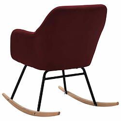 Maison Chic Chaise à bascule | Fauteuil Relax, design moderne Rouge bordeaux Tissu -GKD71265 pas cher