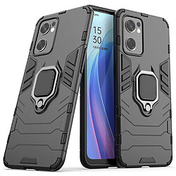 Coque en TPU antichoc, flexible avec béquille, noir pour votre Oppo Reno7 SE 5G