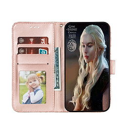 Acheter Wewoo Housse Coque Pour Nokia 7.2 Étui en cuir à rabat horizontal dentelle de fleur avec support et fentes cartes et portefeuille et cadre photo or rose