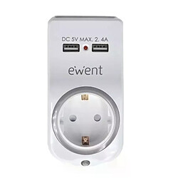 Prise Murale avec 2 Ports USB Ewent EW1225 16A 3680 W