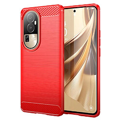 Htdmobiles Coque pour Oppo Reno 10 / 10 Pro 5G - housse etui silicone gel carbone + film ecran - ROUGE