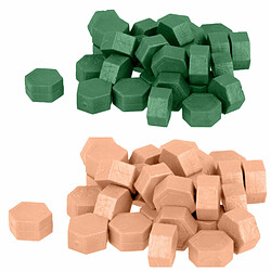 Artemio Perles de cire hexagonales - Vert foncé + Rose