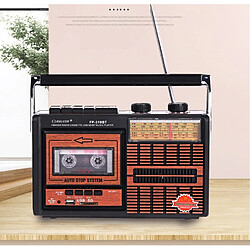 Avis Universal Vintage portable AM FM SW tape support sans fil Bluetooth haut-parleur multifonction magnétoscope radio