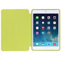 Wewoo Smart Cover Vert Fluorescent pour iPad Air Étui intelligent en cuir naturel à trois plis avec fonction Sleep & Wake-up et support