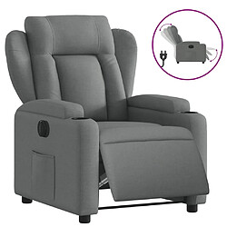 Maison Chic Fauteuil Relax pour salon, Fauteuil inclinable électrique Gris foncé Tissu -GKD76131