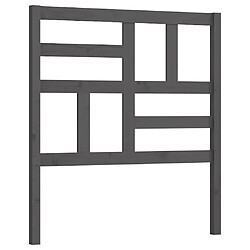 Maison Chic Tête de lit scandinave,Meuble de chambre Gris 81x4x104 cm Bois massif de pin -MN37567