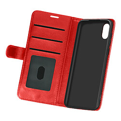 Avizar Étui Samsung Galaxy A02 Vintage Porte-carte Fonction Support rouge