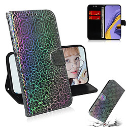 Wewoo Housse Coque Pour Galaxy A51 couleur solide boucle magnétique coloré horizontale étui en cuir PU avec titulaire et fentes cartes et portefeuille et lanière argent