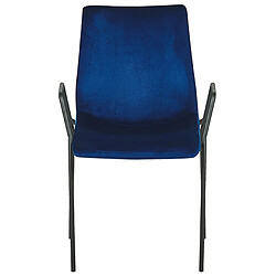 Beliani Chaise de salle à manger JEFFERSON Set de 2 Velours Bleu foncé pas cher