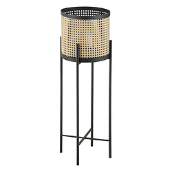 Helloshop26 Lot de 2 supports de plante colfontaine métal tailles différentes noir sable 03_0007728